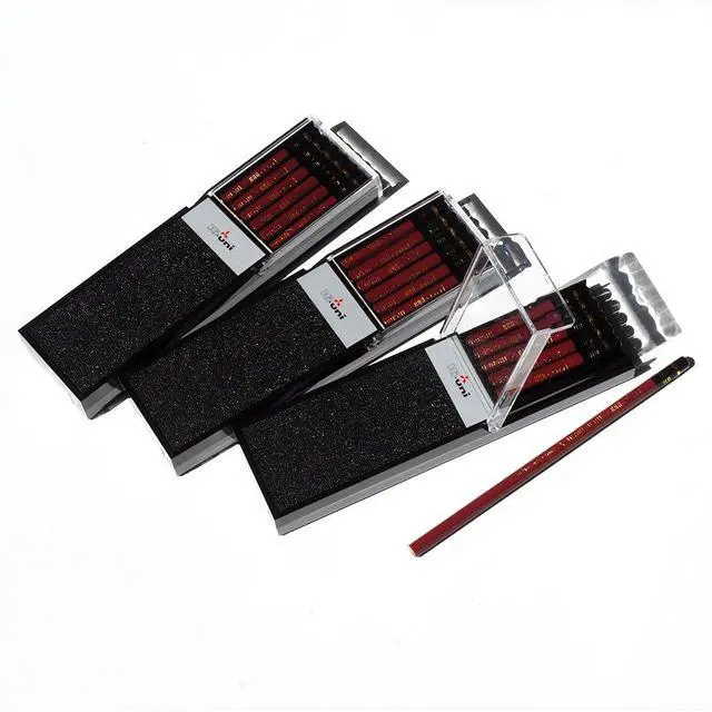 Alt view image 3 of 6 - Uni Hi-Uni Wooden Pencil - 2B - Box of 12 (HU2B)