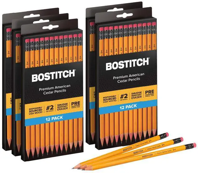 Main image of Office Premium #2 Pencils, American Cedar Wood, Pre-Sharpened, HB Graphite, 60-Pack