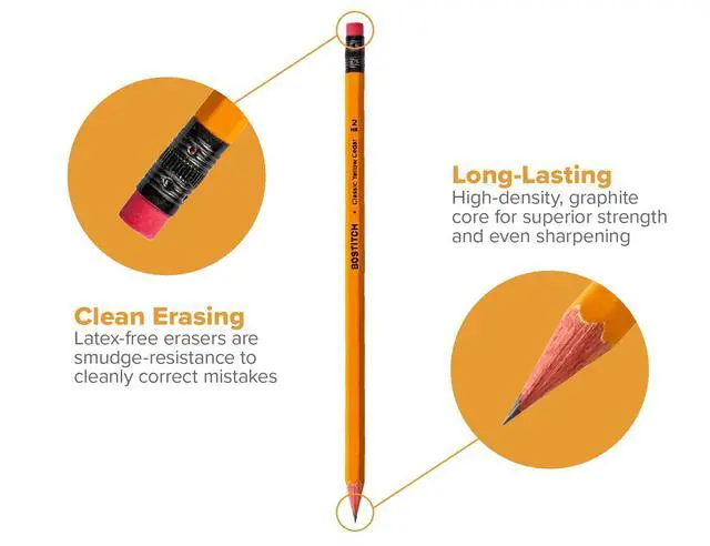 Alt view image 2 of 4 - Office Premium #2 Pencils, American Cedar Wood, Pre-Sharpened, HB Graphite, 60-Pack