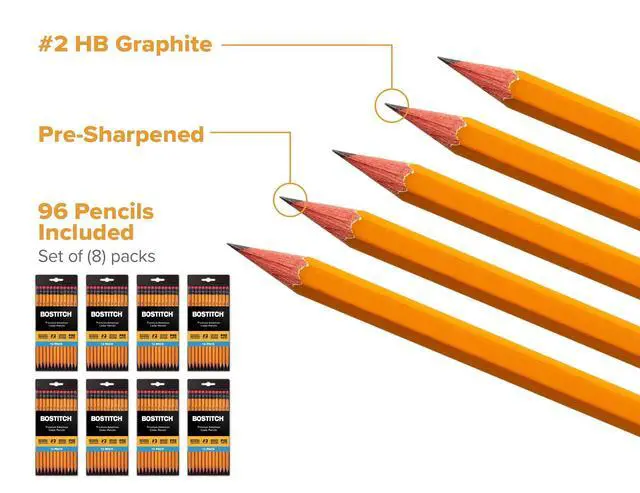 Alt view image 4 of 4 - Office Premium #2 Pencils, American Cedar Wood, Pre-Sharpened, HB Graphite, 60-Pack