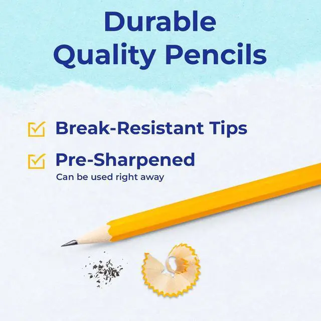 Alt view image 6 of 7 - 210 Pack Pencils Bulk, Pre Sharpened Pencils #2, Yellow Pencil
