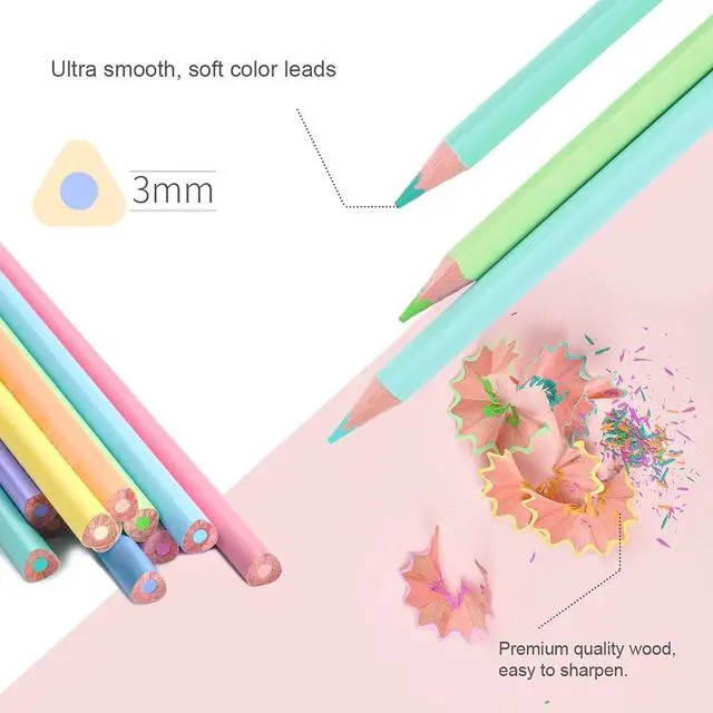 Alt view image 5 of 7 - Pastel Macaron Colored Pencils, Back to School Supplies, 12 Count