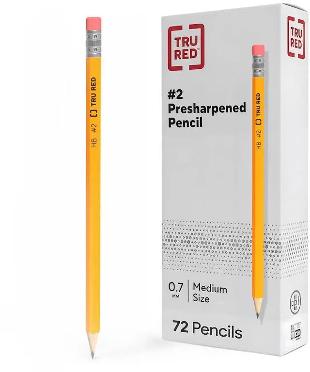 Main image of Staples Wooden Pencils, #2 Lead, Pre-Sharpened, Yellow, 72 Pack