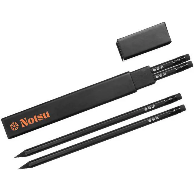 Alt view image 4 of 5 - 4pc Black Pencils #2 Set | All Black Wood Writing Pencils