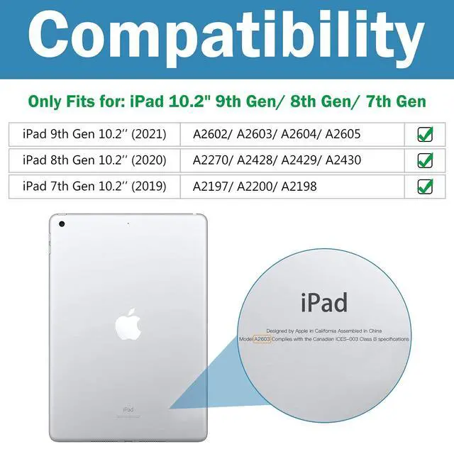 Alt view image 2 of 6 - 2 Pack Screen Protector for iPad 9th 8th 7th Generation 10.2 Inch
