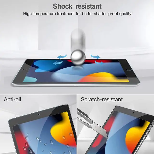 Alt view image 6 of 6 - 2 Pack Screen Protector for iPad 9th 8th 7th Generation 10.2 Inch