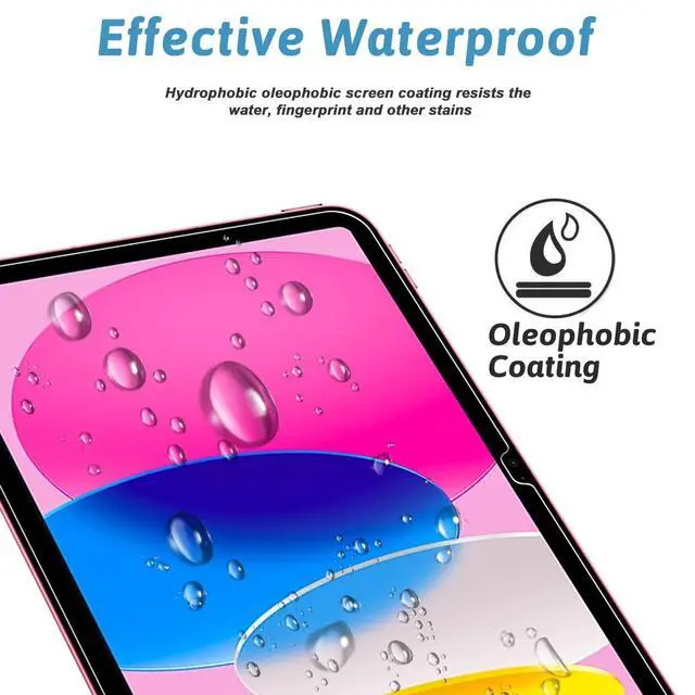Alt view image 5 of 7 - 2-Pack Tempered Glass Screen Protector for iPad 11th Generation (iPad A16 11-inch 2025) / iPad 10th Gen (2022 10.9-inch) - Ultra HD Clear, Anti-Scratch, Bubble-Free Installation
