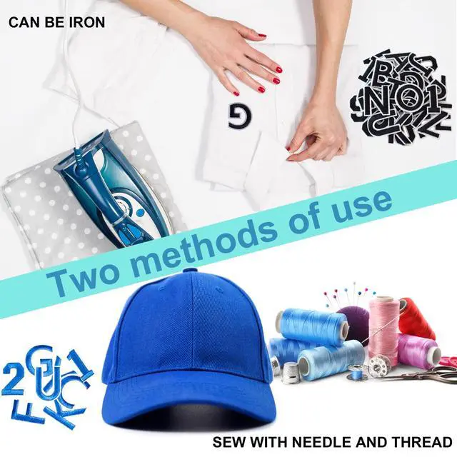 Alt view image 6 of 7 - 72Pcs Iron on Letter & Number Patches for Clothes, Backpack, Black