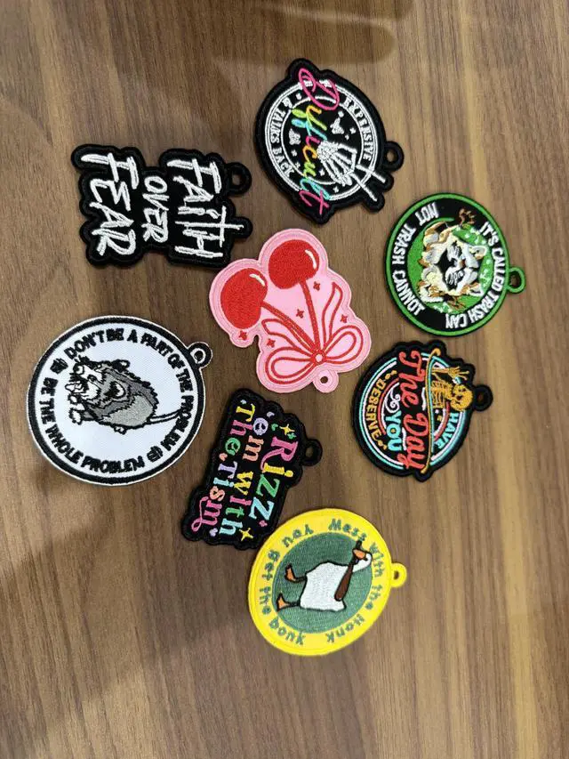 Alt view image 6 of 6 - Faith Over Fear Patch-3 Inches Iron On/Sew On Embroidered Applique Patch, Embroidery Patches for Clothes Backpacks Hats, Embroidered Patch, Funny Christian DIY Accessories