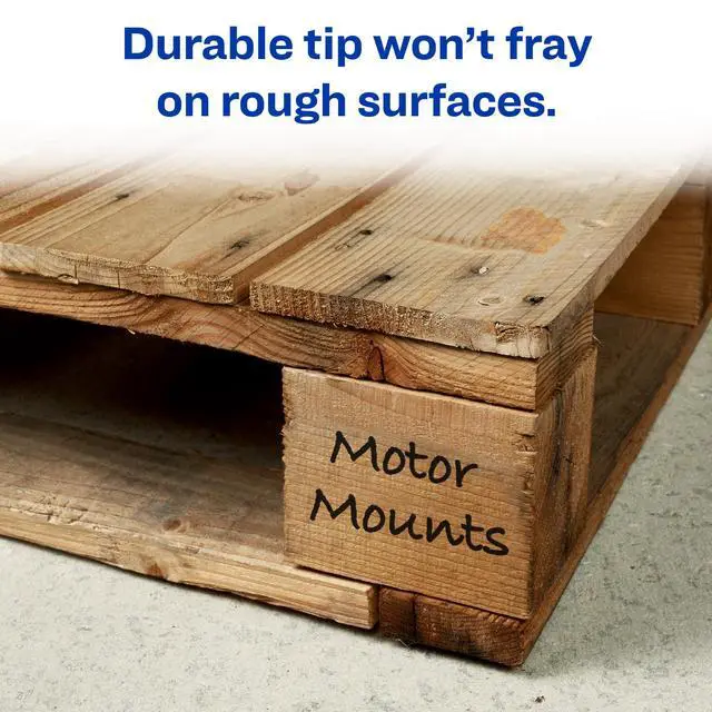 Alt view image 4 of 7 - Marks-A-Lot Regular Desk-Style Size Chisel Tip, 12 Black Permanent Markers are perfect for signs and posters (07888)