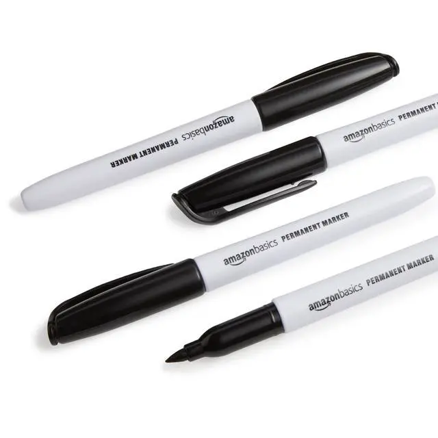 Alt view image 3 of 7 - Fine Tip Permanent Markers for Writing, Drawing, Quick Drying, Office, School, and Home Use, Black, 24 Pack