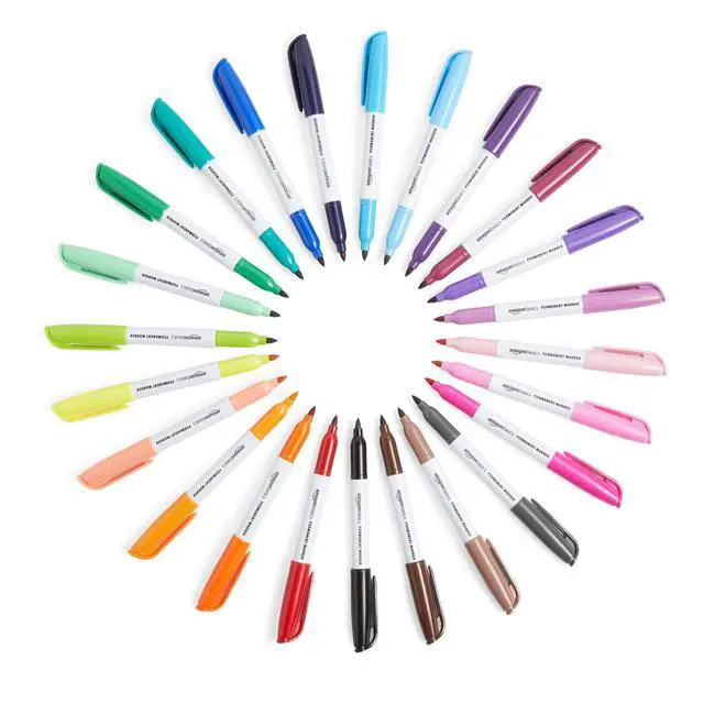 Alt view image 4 of 7 - Fine Tip Permanent Markers for Writing, Drawing, Quick Drying, Office, School, and Home Use, Black, 24 Pack