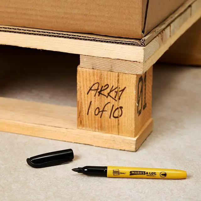Alt view image 5 of 7 - Marks A Lot UltraDuty Bullet Tip Permanent Markers, Water Resistant Ink, For Jobsites and Tough Environments, 12 Black Markers (29840)