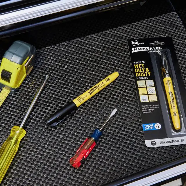 Alt view image 6 of 7 - Marks A Lot UltraDuty Permanent Markers, Bullet Tip, Water Resistant, 1 Black Industrial Marker (29843)