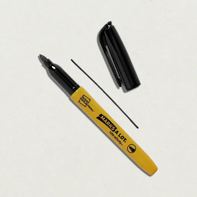 Alt view image 3 of 7 - Marks A Lot UltraDuty Bullet Tip Permanent Markers, Water Resistant Ink, For Jobsites and Tough Environments, 12 Black Markers (29840)
