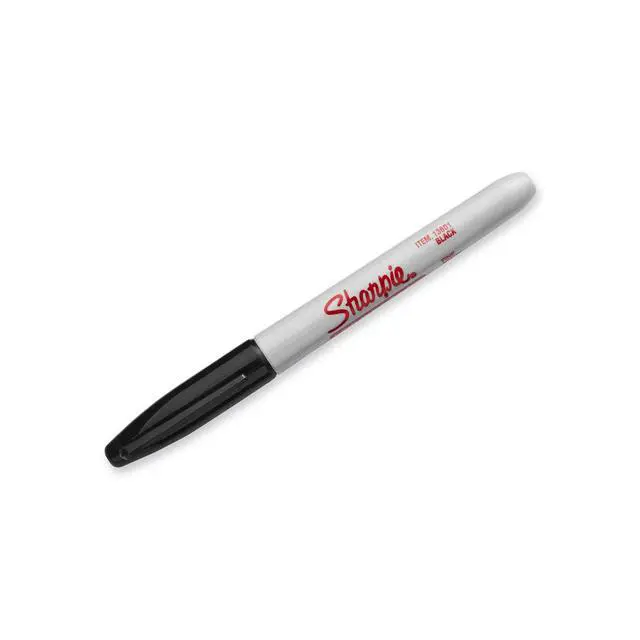 Alt view image 3 of 3 - Industrial Permanent Markers, Fine Point, Black, Box of 12