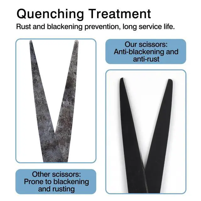 Alt view image 5 of 7 - Black All-Purpose Office Scissors Sharp Stainless Steel Blade Shears with Straight ABS Handle for Home, School & Craft Use