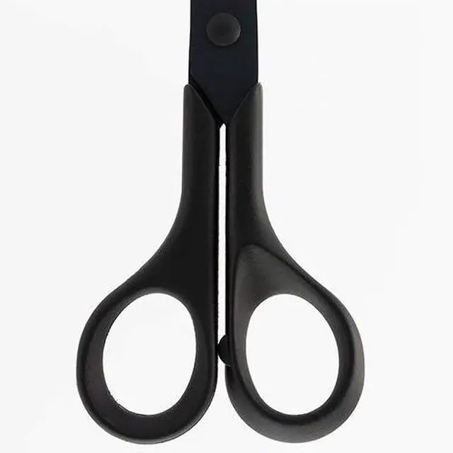 Alt view image 3 of 7 - Black Scissors All Purpose Sharp Japanese Stainless Steel Blade, Non-Sticking Fluorine Coating Blade for Adhesive Tape, Made in JAPAN