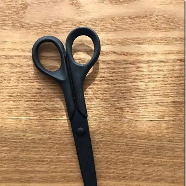 Alt view image 6 of 7 - Black Scissors All Purpose Sharp Japanese Stainless Steel Blade, Non-Sticking Fluorine Coating Blade for Adhesive Tape, Made in JAPAN