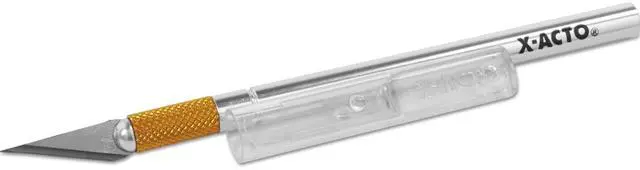Alt view image 2 of 4 - Z-Series Precision Utility Knife, Metal, Silver, Aluminum Handle, Includes Safety Cap - For Precise, Fine Cuts