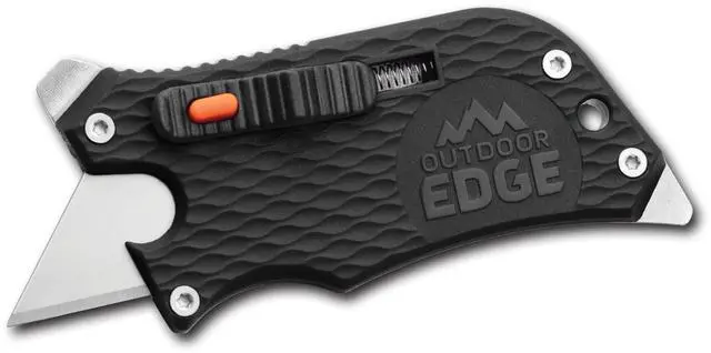 Main image of SlideWinder - Utility Knife Multitool with Standard Replaceable Razor Blade, Screwdrivers, Prybar, Bottle Opener and Pocket Clip with Locking Auto-Retracting Blade (Black)
