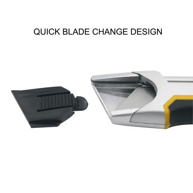 Alt view image 6 of 7 - Auto-Retractable Safety Utility Knife, Box Cutter of Quick Blade Change, 4 Spare Blades Storage in Handle