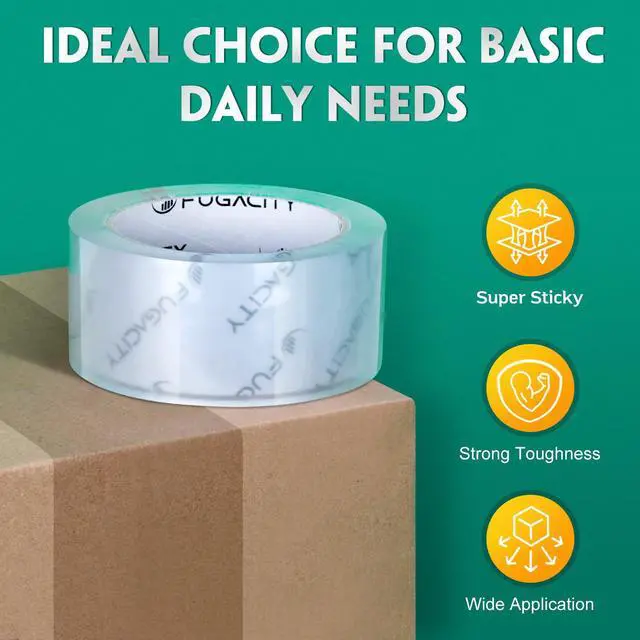 Alt view image 4 of 6 - Clear Packing Tape Refills (6 Rolls),Heavy Duty Packaging Tape for Moving Sealing, Moving Supplies,2.7 Mil Thick, 1.88 in Wide,65 Yards PER Roll,Total 390 Yards