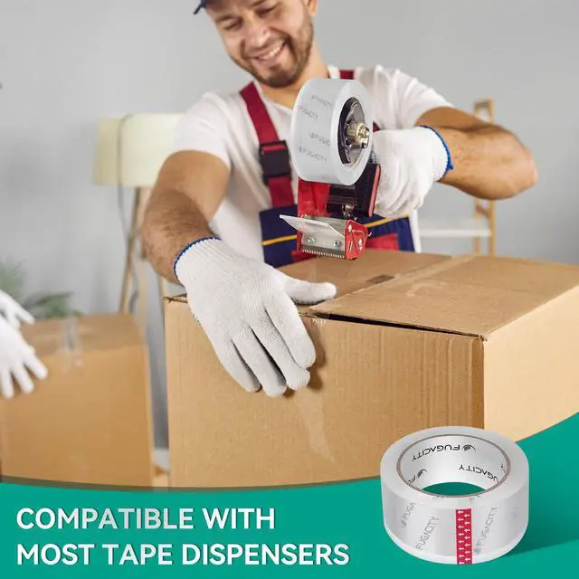 Alt view image 5 of 6 - Clear Packing Tape Refills (6 Rolls),Heavy Duty Packaging Tape for Moving Sealing, Moving Supplies,2.7 Mil Thick, 1.88 in Wide,65 Yards PER Roll,Total 390 Yards