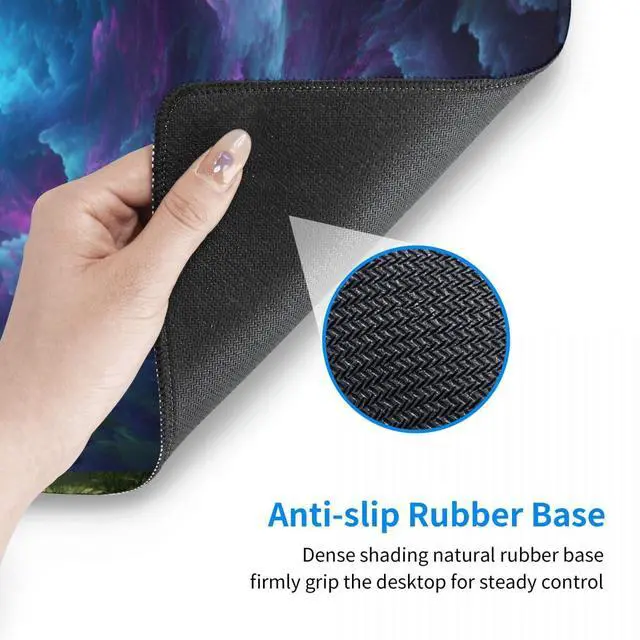 Alt view image 5 of 7 - Galaxy Gaming Mouse Pad XXL 31.5X11.8 inch, Extended Milky Way Desk Mat, Large Keyboard, Waterproof Non-Slip Rubber Base, Space Mouse Pad for Gaming, Office & Computer Desk