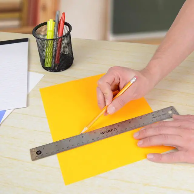 Alt view image 2 of 7 - 10415 Stainless Metal Ruler with Non-Slip Cork Base, 12-Inch