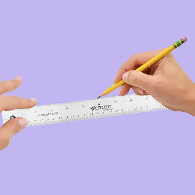 Alt view image 6 of 7 - 10415 Stainless Metal Ruler with Non-Slip Cork Base, 12-Inch