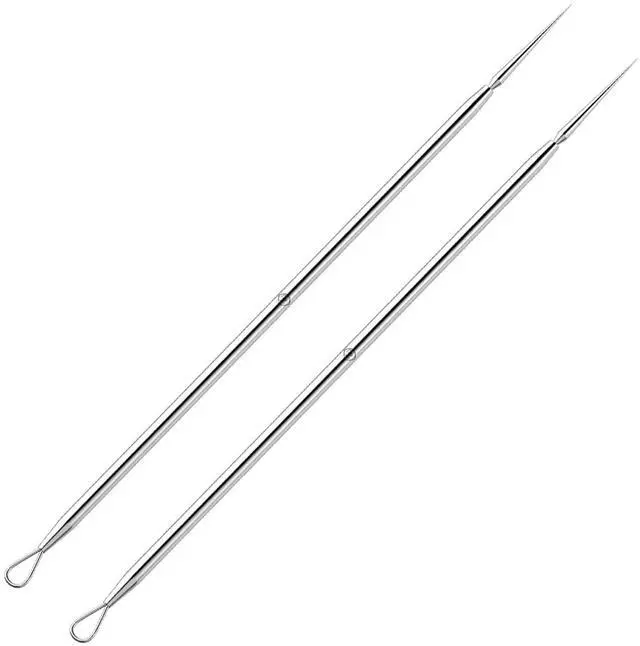Main image of Titanium Lancet Needle Acne Blackhead Remover Pimple Extractor Popper Tool 2 Pieces