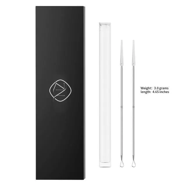 Alt view image 2 of 7 - Titanium Lancet Needle Acne Blackhead Remover Pimple Extractor Popper Tool 2 Pieces
