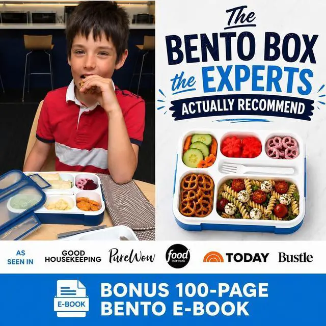 Alt view image 3 of 7 - Bento Lunch Box Snack Containers for Kids Boys Girls Adults, 6 Divided Compartments - School, Daycare, Leak Proof Meal Planning Portion Control, BPA-Free Boxes, Utensils, Navy Blue