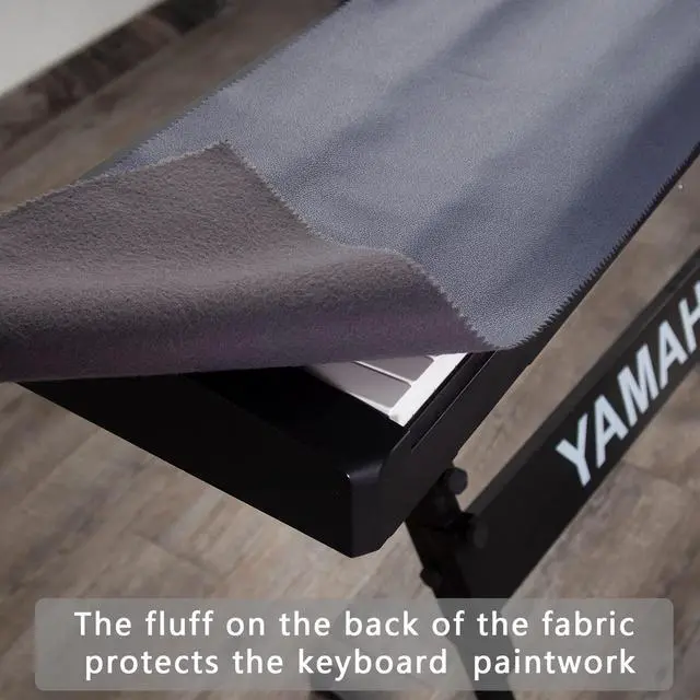 Alt view image 4 of 7 - Keyboard Piano Cover, Digital Piano Dust Cover, Light Luxury Soft and Premium Surface, Thickening Electronic Organ Covering Keyboard Update Encasement (Black)