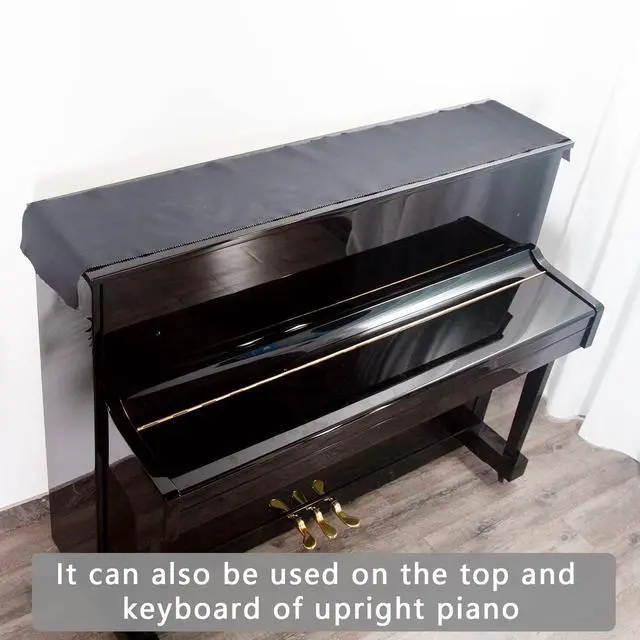 Alt view image 7 of 7 - Keyboard Piano Cover, Digital Piano Dust Cover, Light Luxury Soft and Premium Surface, Thickening Electronic Organ Covering Keyboard Update Encasement (Black)