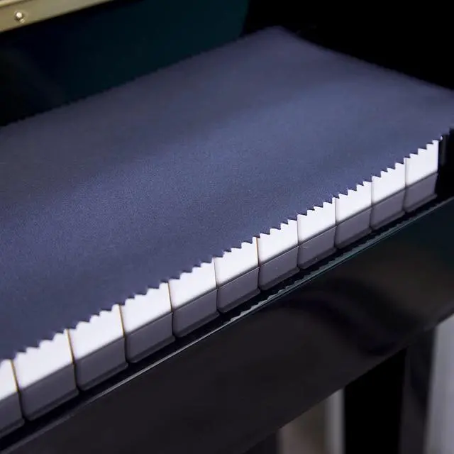 Alt view image 4 of 7 - Piano Keyboard Anti-Dust Cover High Technology Fabric Key Cover Cloth Fit For Upright Piano, Electric Piano & Grand piano (Dark blue) (Dark blue)