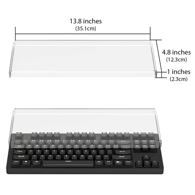 Alt view image 4 of 6 - Tenkeyless TKL Keyboard Dust Cover, Clear Acrylic Keypads Cover for 80% Compact 87 Key Computer Mechanical Gaming Keyboard, Compatible with Logitech G PRO / G515 Lightspeed TKL