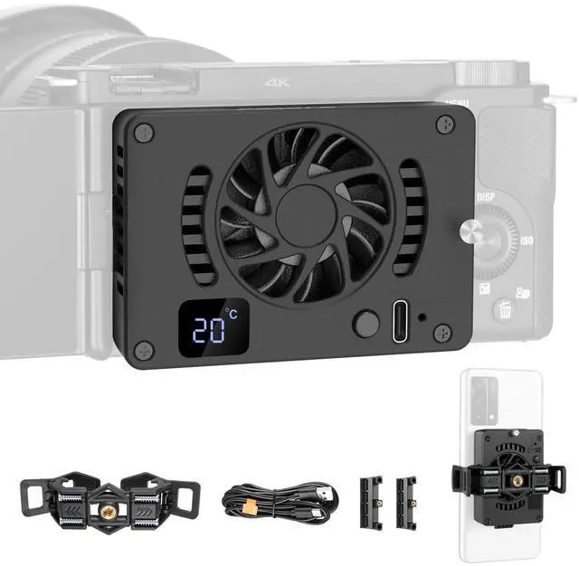 Main image of FS-06 Semiconductor Camera and Phone Cooling Fan, Full Metal Housing, Intelligent Temperature Control, for Live Streaming and HD Video Recording