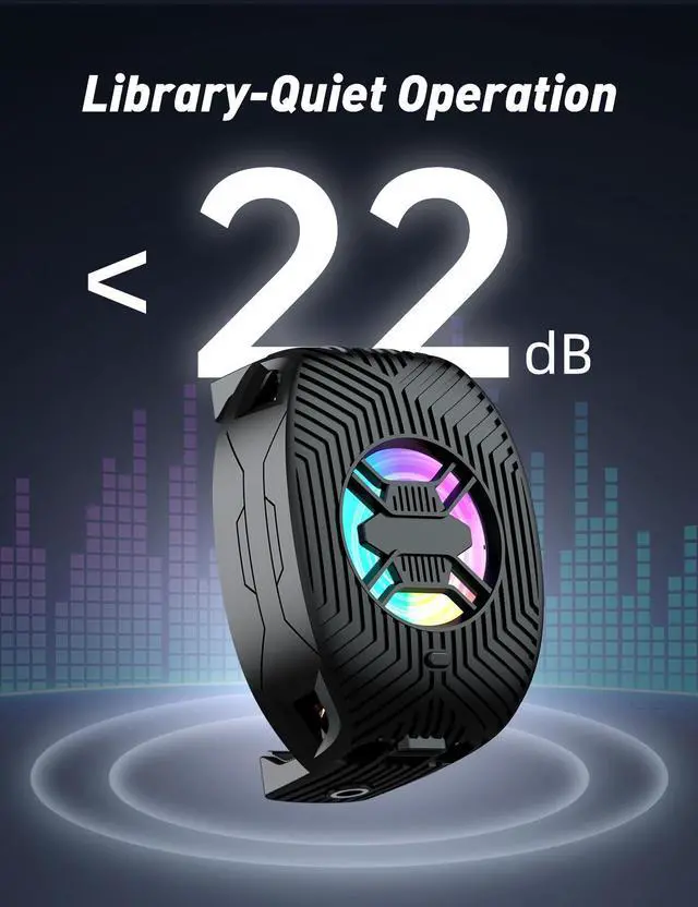 Alt view image 5 of 7 - Phone Cooler for Gaming, Mobile Cell Phone Cooling Fan Radiator for iPhone Android Smartphone Live Streaming