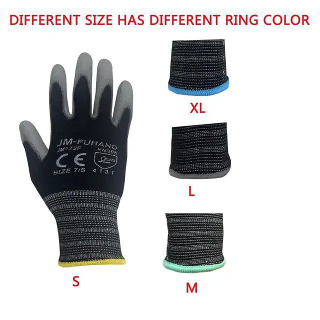 Alt view image 2 of 6 - Anti static(ESD) work gloves for PC building-2 Pairs,Thin and lightweight all purpose work gloves,Ideal for Light Duty Work.(Medium, Black/Grey)