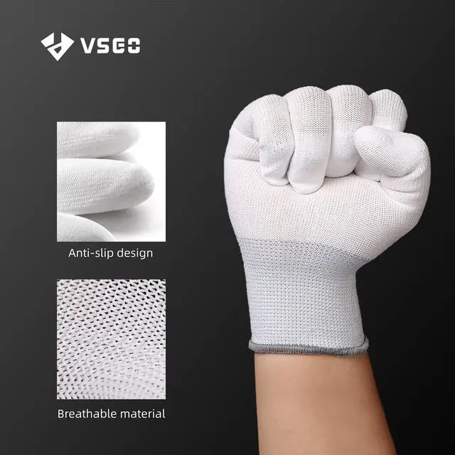 Alt view image 2 of 7 - Microfiber Camera Cleaning Gloves for Professionals | Anti-Static, for Camera and Sensor Cleaning, for Precision Instruments, Vacuum Clean Sealed Packaging, White, DDG-1