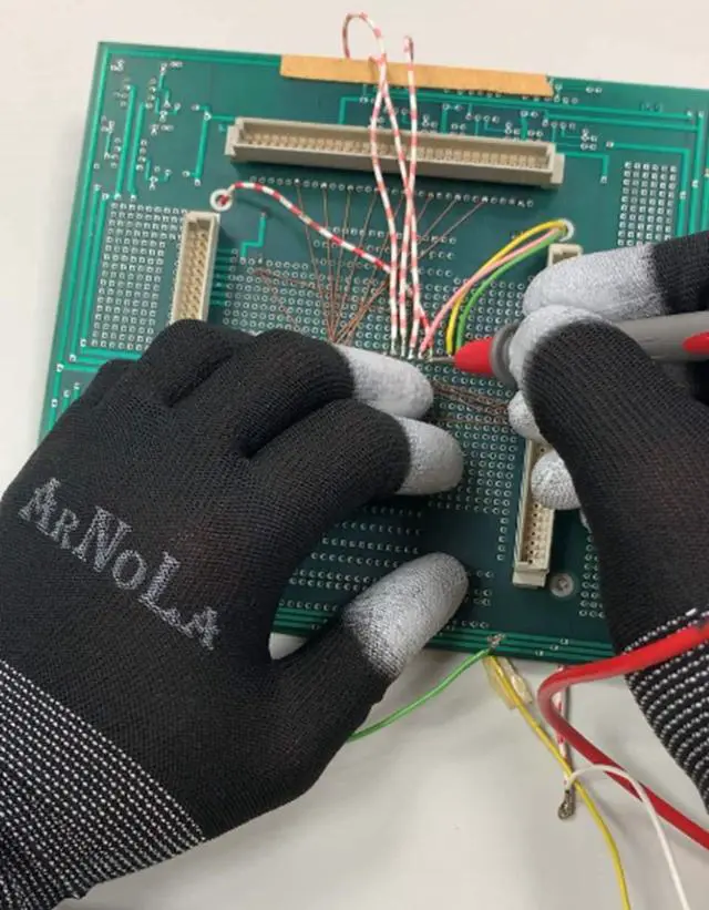 Alt view image 4 of 4 - 2 Pairs Black Anti Static Gloves Top Fit Fingertip 13G Carbon Fibers PU Coated ESD Safety Work Gloves (2, Medium)