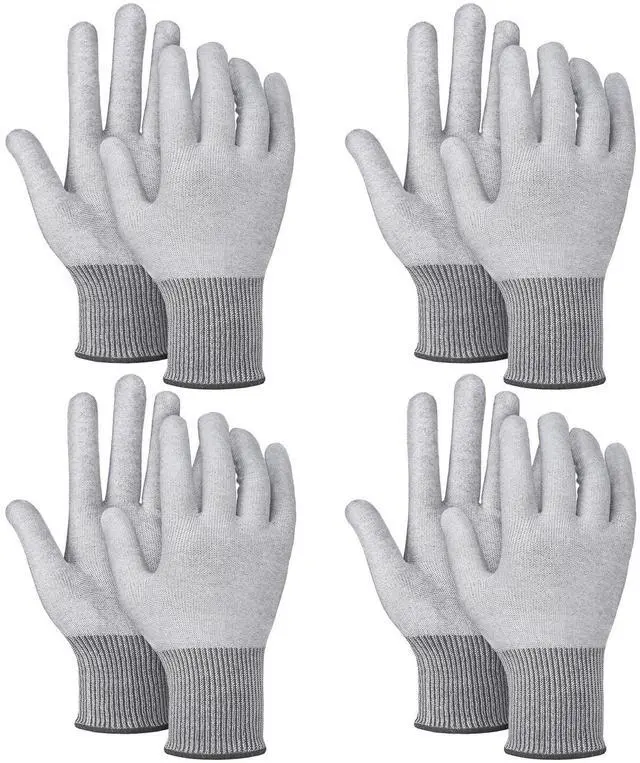 Main image of 4 Pairs Vinyl Wrap Anti-static Gloves Carbon Fiber Working Gloves