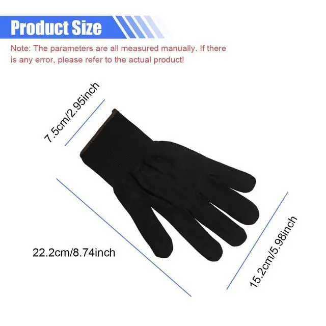Alt view image 2 of 6 - 4 Pairs Vinyl Wrap Gloves, Anti-Static Automotive Work Gloves, Universal Vehicle Window Tinting Applicator Accessories for Car Wrapping and Film Installation (Black)