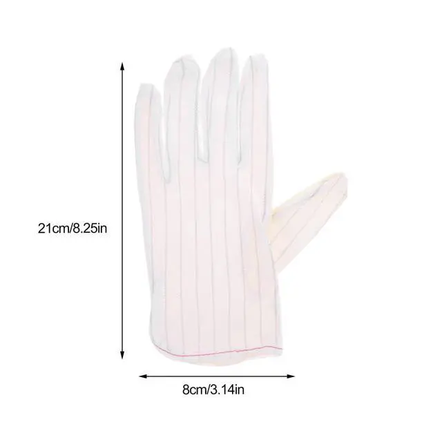 Alt view image 2 of 7 - 10 Pairs Esd Anti-static Gloves Pu Coated Breathable Work Gloves with Non-slip Grip for Electronics Industry and Jewelry Inspection