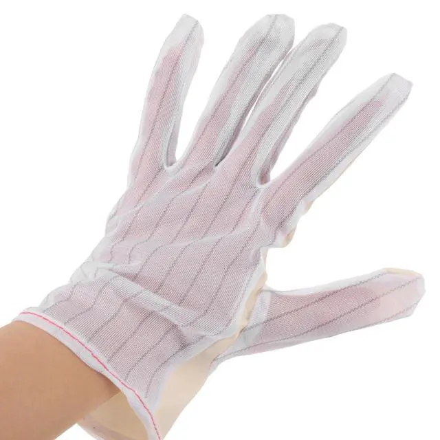 Alt view image 5 of 7 - 10 Pairs Esd Anti-static Gloves Pu Coated Breathable Work Gloves with Non-slip Grip for Electronics Industry and Jewelry Inspection