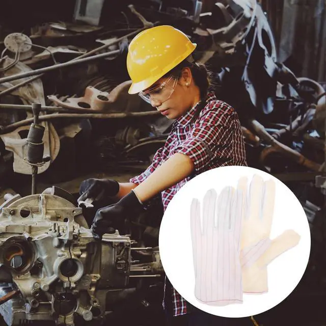 Alt view image 6 of 7 - 10 Pairs Esd Anti-static Gloves Pu Coated Breathable Work Gloves with Non-slip Grip for Electronics Industry and Jewelry Inspection
