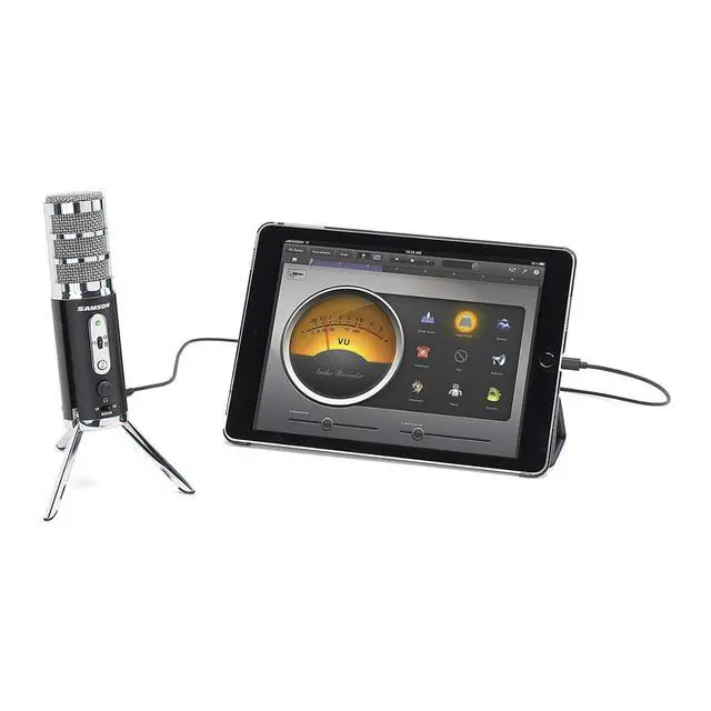 Alt view image 5 of 5 - Technologies Satellite USB/iOS Condenser Microphone | Dual 16mm condenser capsules with 24-bit/96kHz audio and fold-back legs for streaming, podcasting and recording