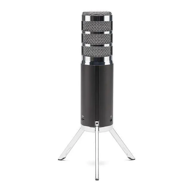 Alt view image 3 of 5 - Technologies Satellite USB/iOS Condenser Microphone | Dual 16mm condenser capsules with 24-bit/96kHz audio and fold-back legs for streaming, podcasting and recording